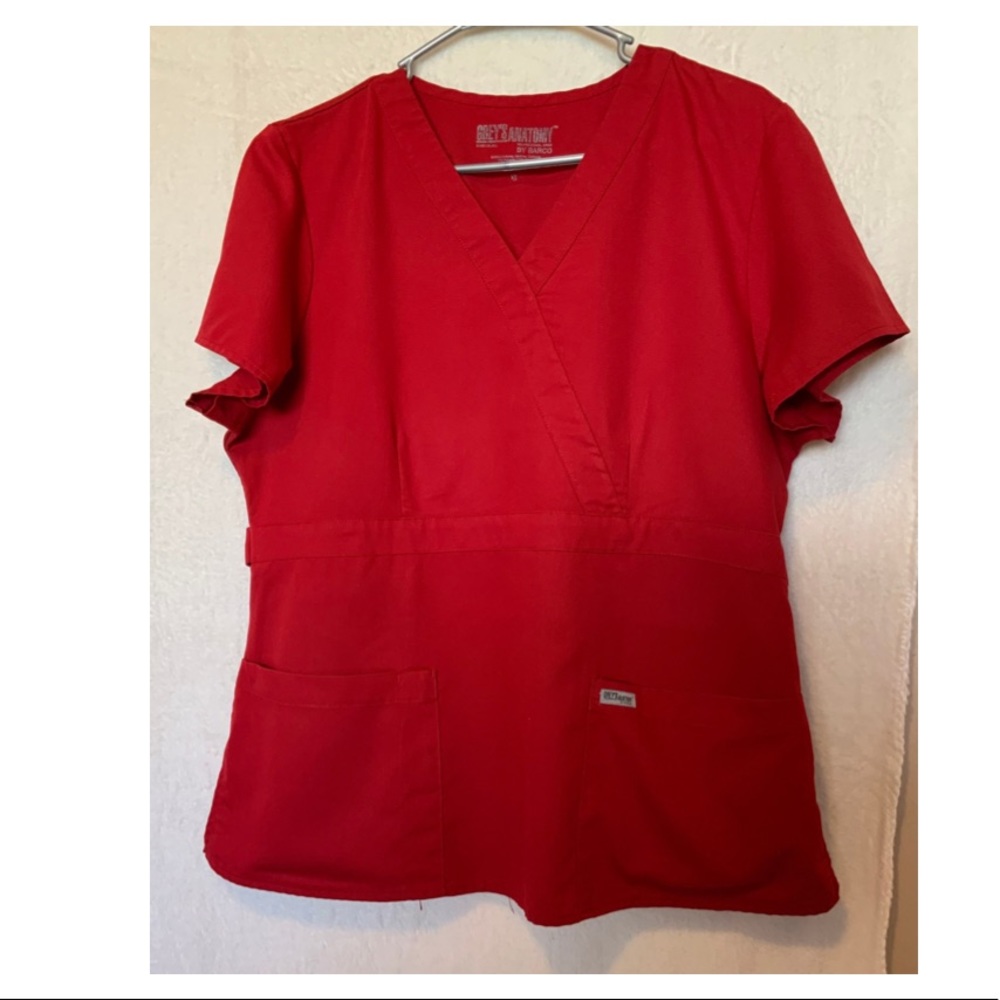 Grey’s Anatomy XL Red Scrub Top
